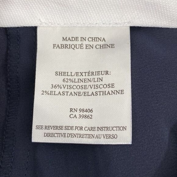 Theory Linen Blend Dark Gray High Rise Shorts size 2 - Picture 6 of 11